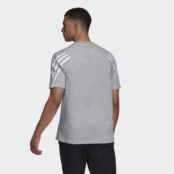 T-shirt à 3 Bandes Adidas Sportswear Future Icons Gris Moyen