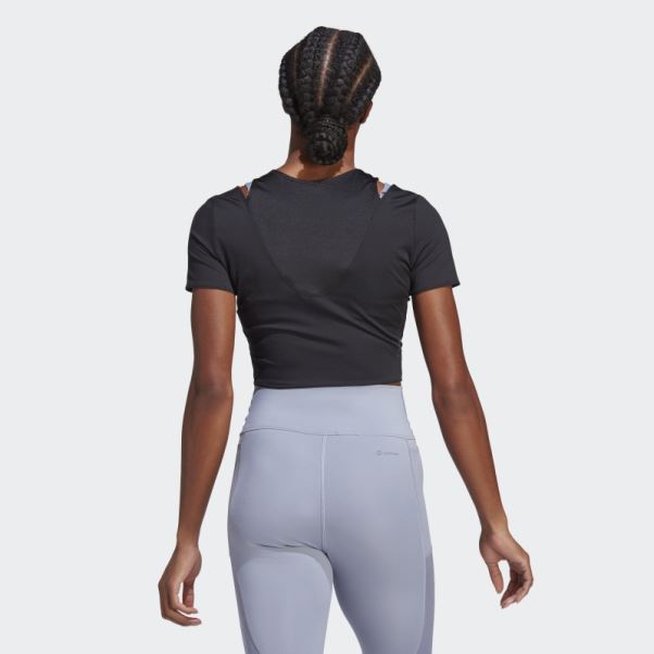 T-shirt D'entraînement Court Adidas Hiit Aeroready Noir
