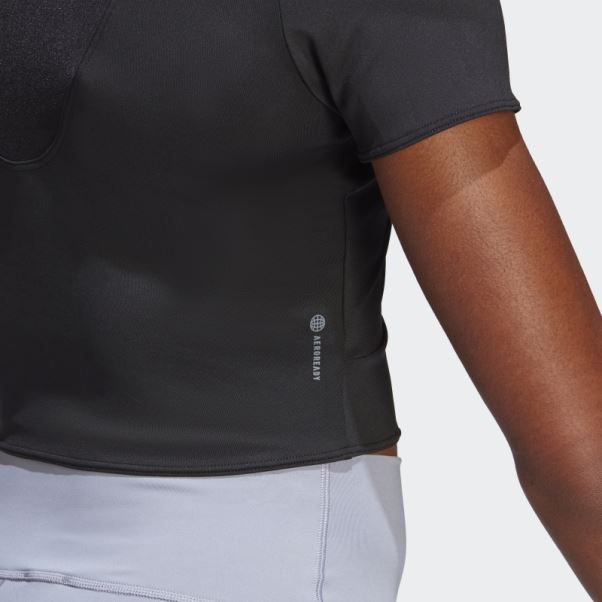 Adidas Hiit Aeroready Crop Training Tee Noir