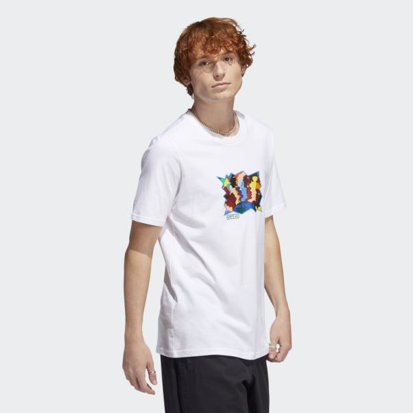 Mettz World Peeps T-shirt Manches Courtes Blanc Adidas
