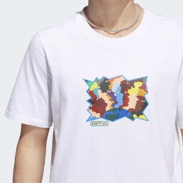 Mettz World Peeps T-shirt Manches Courtes Blanc Adidas