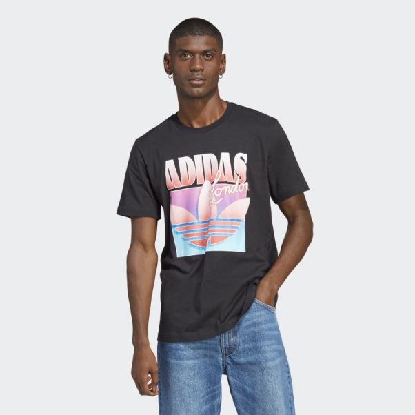 T-shirt Key City London Marque Adidas Noir