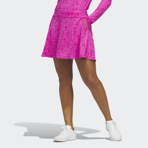 Jupe-short De Golf 16 Pouces Imprimé Adidas Fuchsia