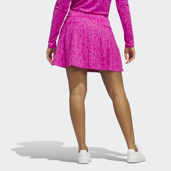 Jupe-short De Golf 16 Pouces Imprimé Adidas Fuchsia