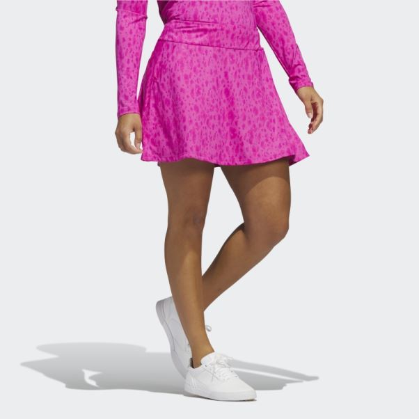 Jupe-short De Golf 16 Pouces Imprimé Adidas Fuchsia