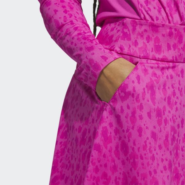 Jupe-short De Golf 16 Pouces Imprimé Adidas Fuchsia