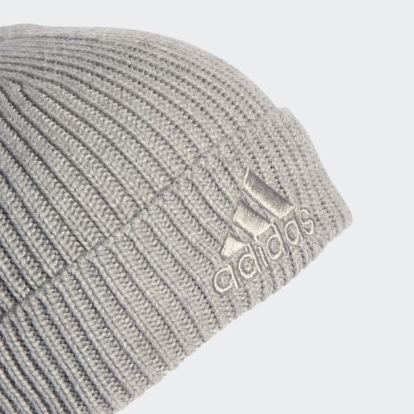 Adidas Bonnet Logo Bicolore Gris Moyen