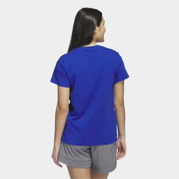 T-shirt à Manches Courtes Meneur De Jeu Adidas Bleu Royal