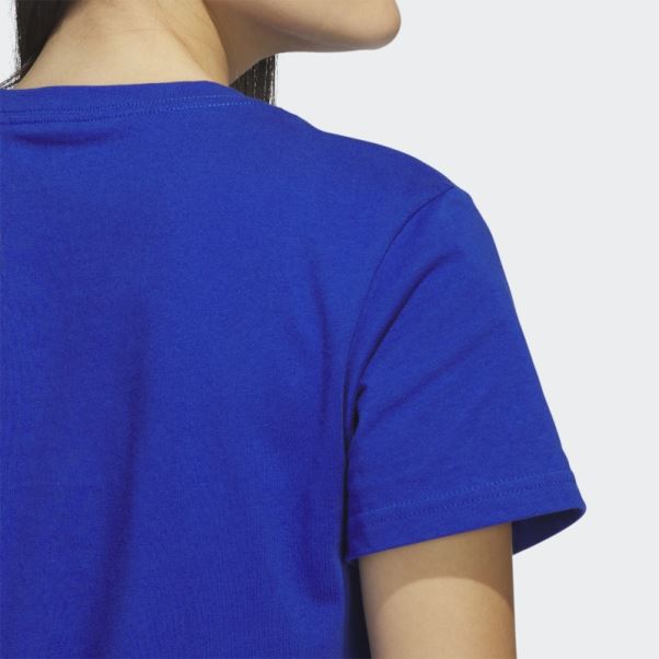 T-shirt à Manches Courtes Meneur De Jeu Adidas Bleu Royal