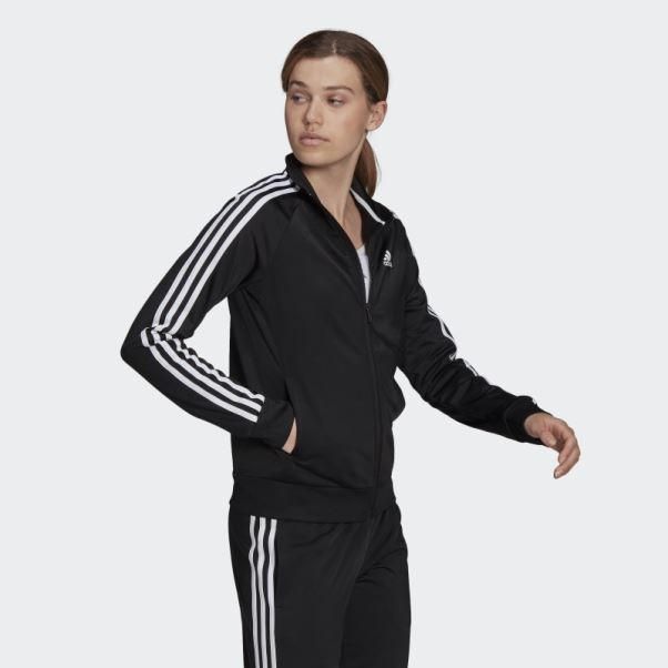 Veste De Survêtement Slim à 3 Bandes Primegreen Essentials Noir Adidas