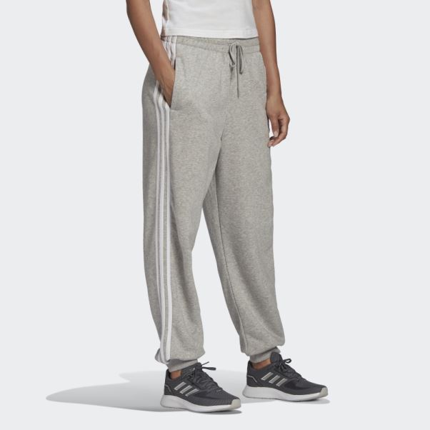 Pantalon Gris Moyen Essentials Studio Lounge 3-stripes Adidas