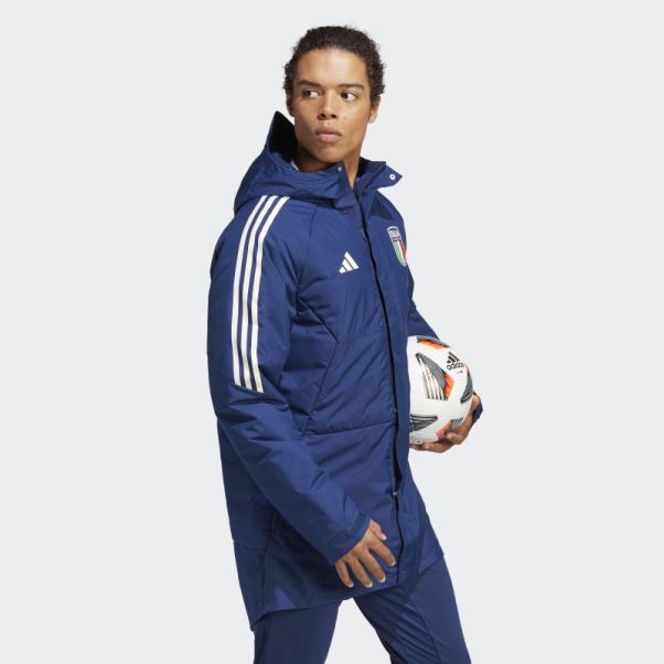 Parka Italy Condivo 23 Stadium Adidas Bleu Foncé