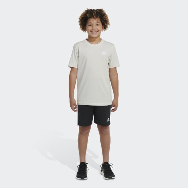Tee Shirt Adidas Essential Emb Logo Aluminium