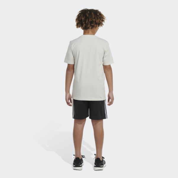 Tee Shirt Adidas Essential Emb Logo Aluminium