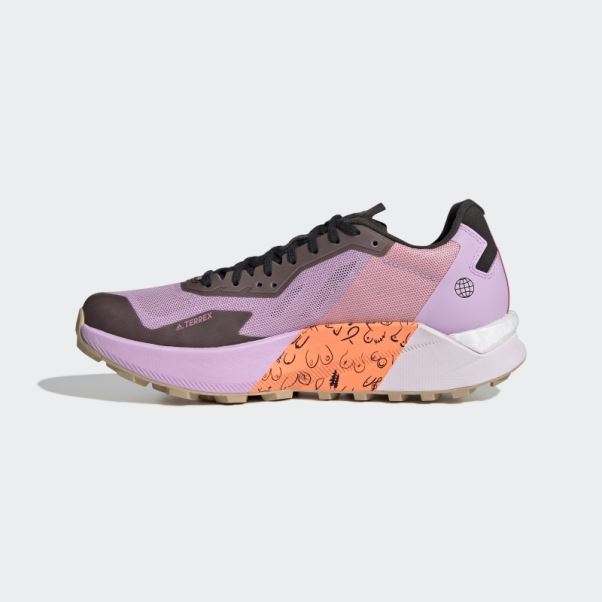 Adidas Lilas Terrex Agravic Ultra Bca Chaussures De Course Sur Sentier