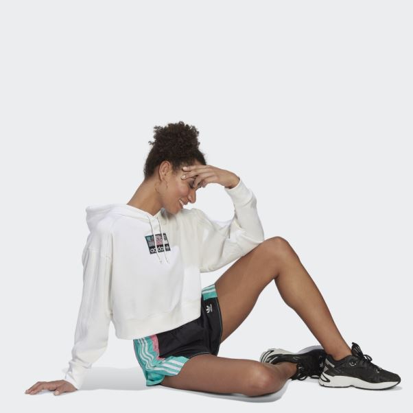 Adidas Sweat à Capuche Blanc Mode