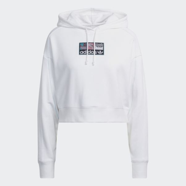 Adidas Sweat à Capuche Blanc Mode