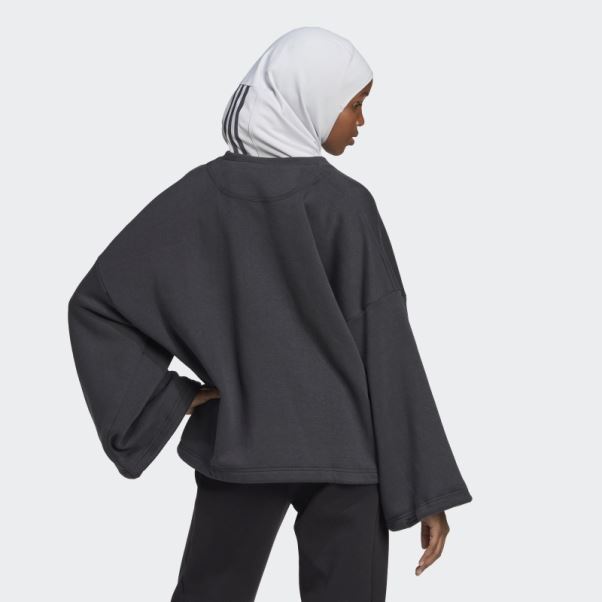 Sweat Adidas Studio Lounge Fleece Carbone