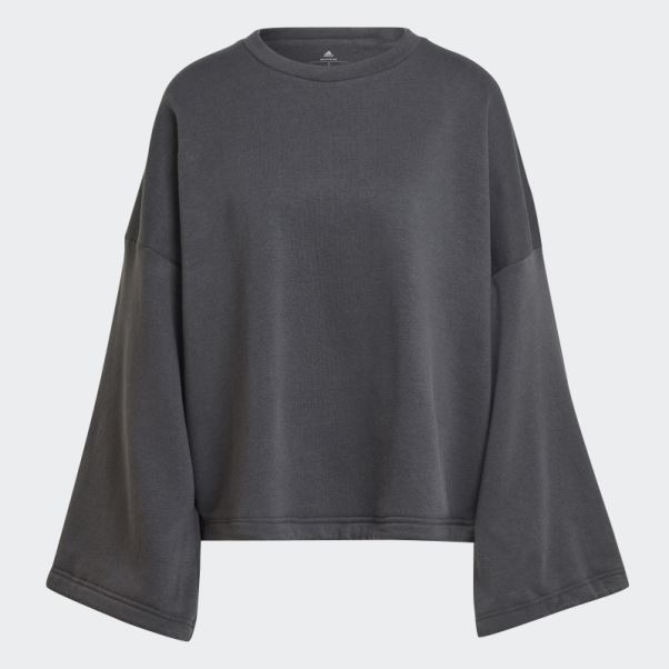 Sweat Adidas Studio Lounge Fleece Carbone