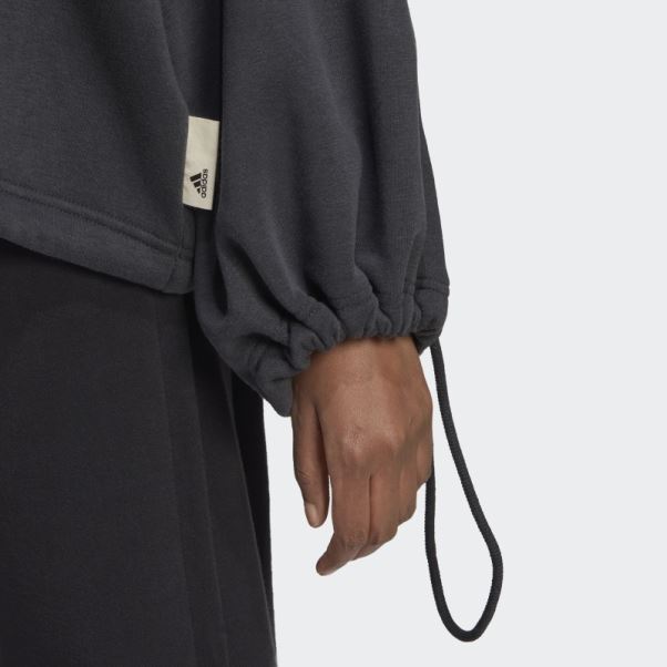 Sweat Adidas Studio Lounge Fleece Carbone