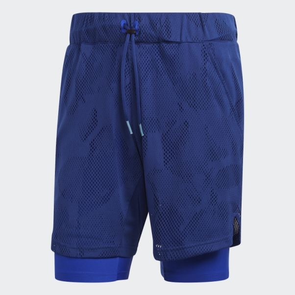 Short De Tennis Deux En Un 7 Pouces Melbourne Bleu Victoire Adidas