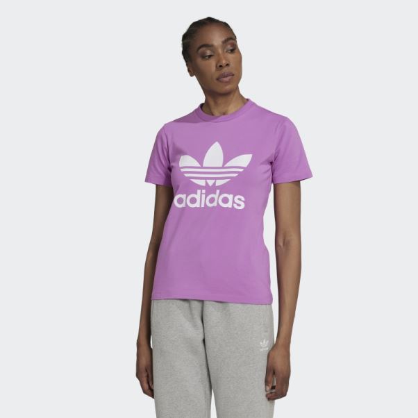 Tee Shirt Adicolor Classics Trefoil Lilas Adidas