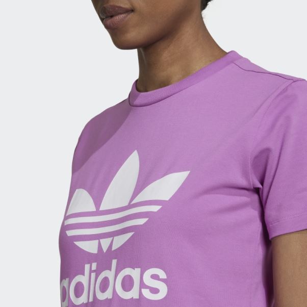 Tee Shirt Adicolor Classics Trefoil Lilas Adidas