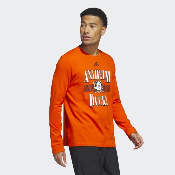 T-shirt à Manches Longues Adidas Ducks Playmaker Orange