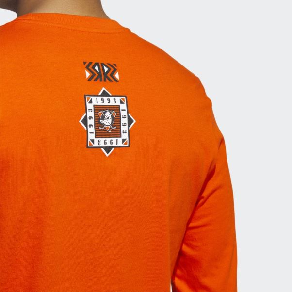 T-shirt à Manches Longues Adidas Ducks Playmaker Orange