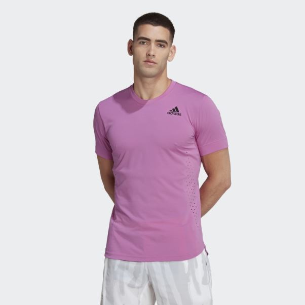 Tee Shirt Adidas Tennis New York Freelift Lilas