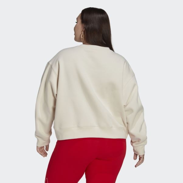 Sweat Adidas Adicolor Essentials Crew Blanc (taille Plus)