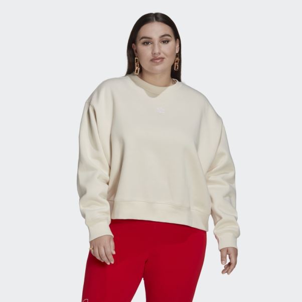 Sweat Adidas Adicolor Essentials Crew (grande Taille) Blanc