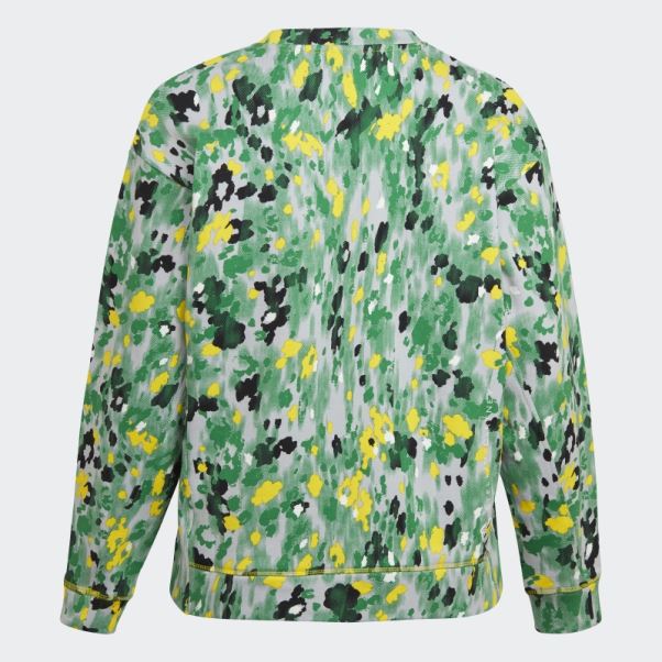 Adidas By Stella Mccartney Sweat à Imprimé Floral - Grande Taille Blanc Chaud