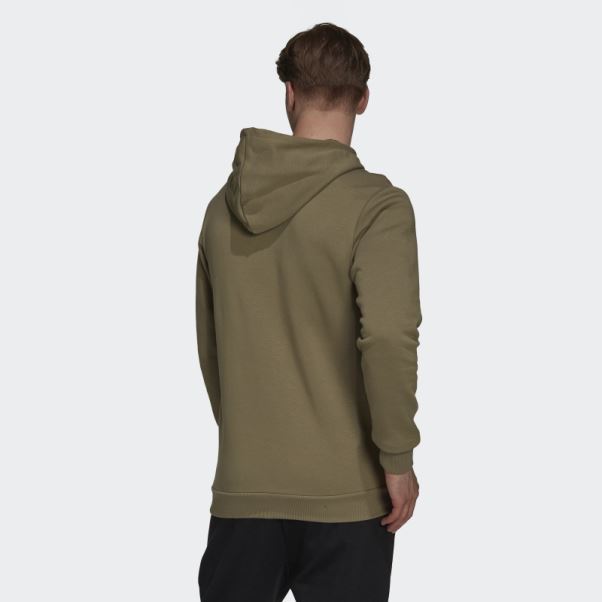Adidas Essentials Polaire Gros Logo Sweat à Capuche Orbite Vert