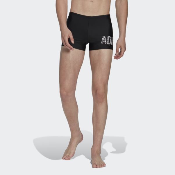 Boxer De Bain Adidas Wording Noir