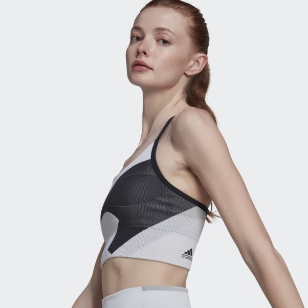 Noir Adidas By Stella Mccartney Soutien-gorge De Yoga Truestrength à Maintien Léger