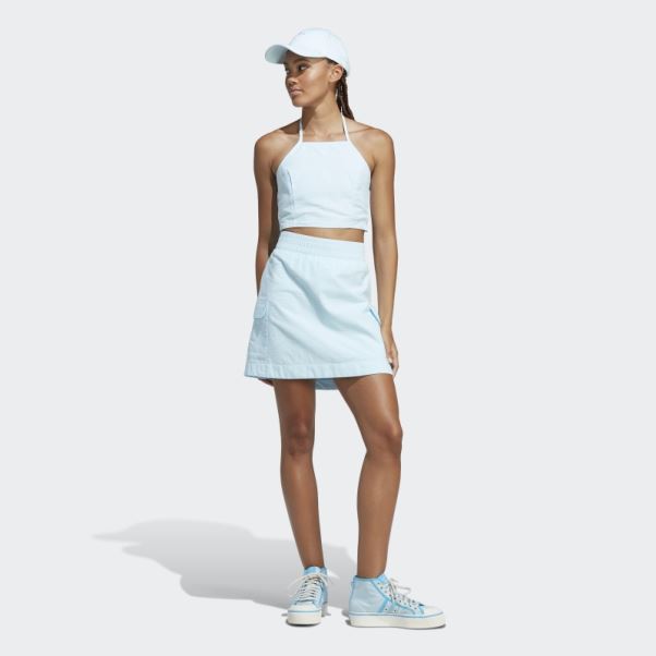 Top Adidas Adicolor Classics Popeline Dos Nu Bleu