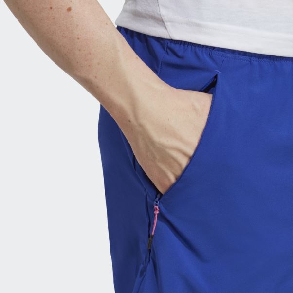Short D'entraînement Adidas Train Icon 3 Bandes Bleu