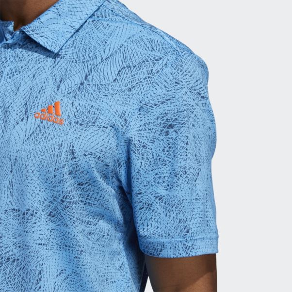 Polo Adidas Motion Print Bleu