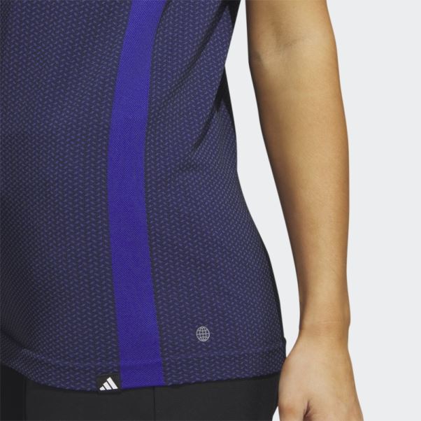 Ultimate365 Tour Sans Manches Primeknit Polo Bleu Adidas