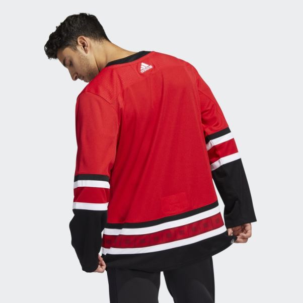 Maillot Domicile Authentique Des Ouragans Rouges Adidas