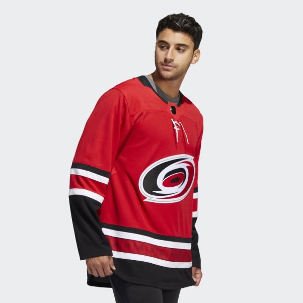 Maillot Domicile Authentique Des Ouragans Rouges Adidas