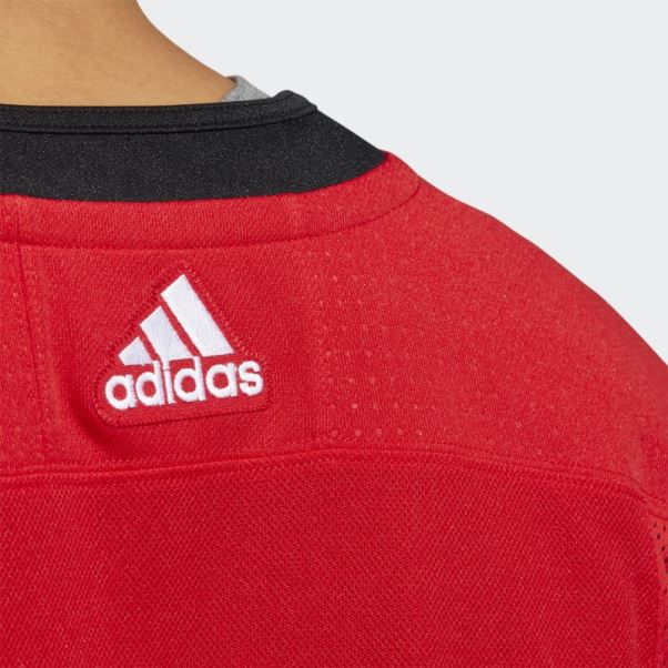 Maillot Domicile Authentique Des Ouragans Rouges Adidas