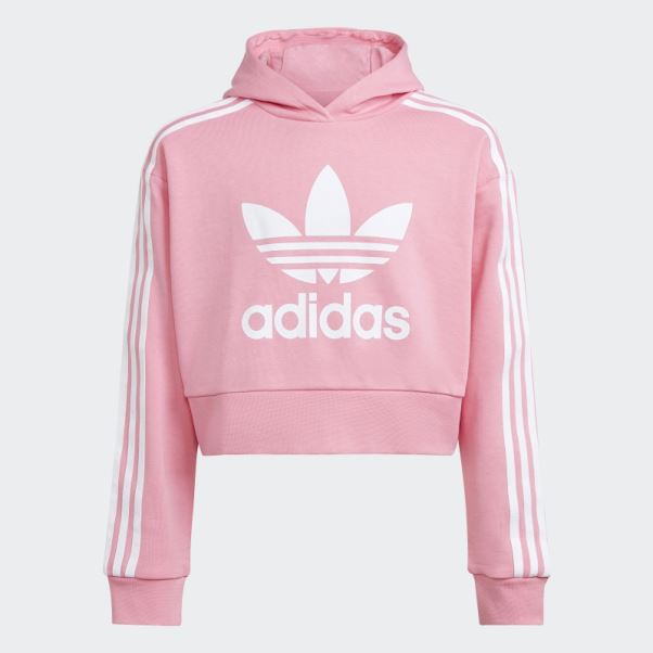 Sweat à Capuche Rose Court Adicolor Adidas