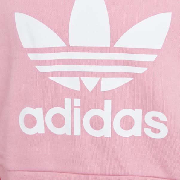 Sweat à Capuche Court Adicolor Rose Adidas