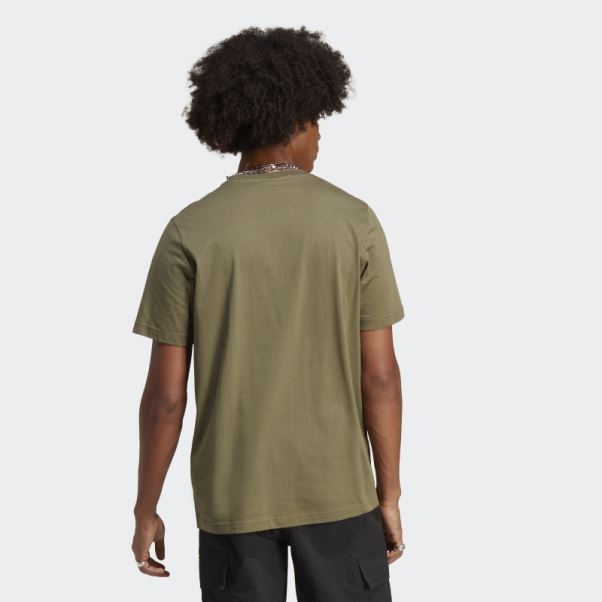 Tee Shirt Adidas Trèfle Essentials Olive