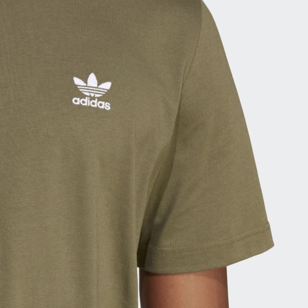 Tee Shirt Adidas Trèfle Essentials Olive