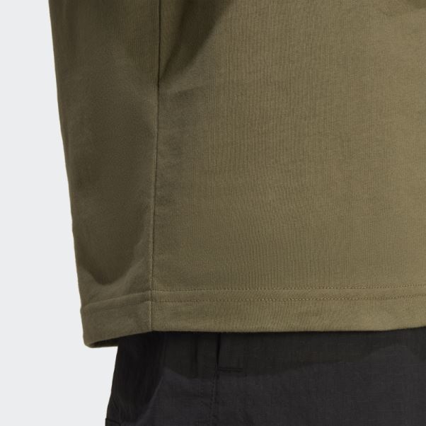 Tee Shirt Adidas Trèfle Essentials Olive