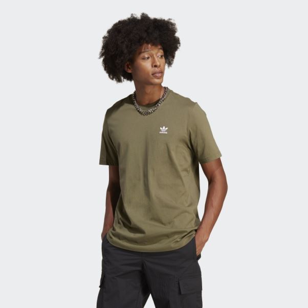 T-shirt Adidas Trèfle Essentials Olive