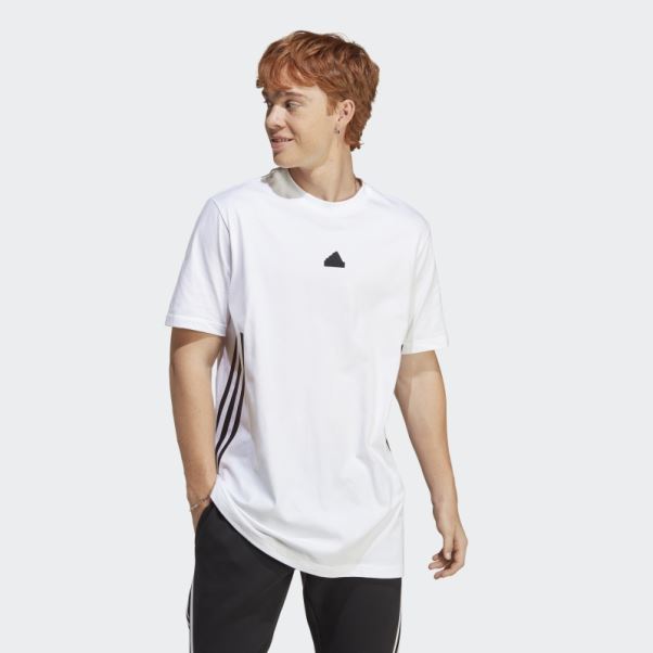 T-shirt à 3 Bandes Future Icons Blanc Adidas